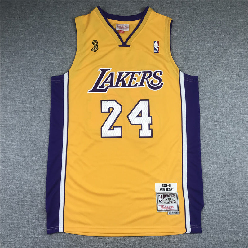 גופיית רטרו NBA צהובה לייקרס קובי בראיינט
